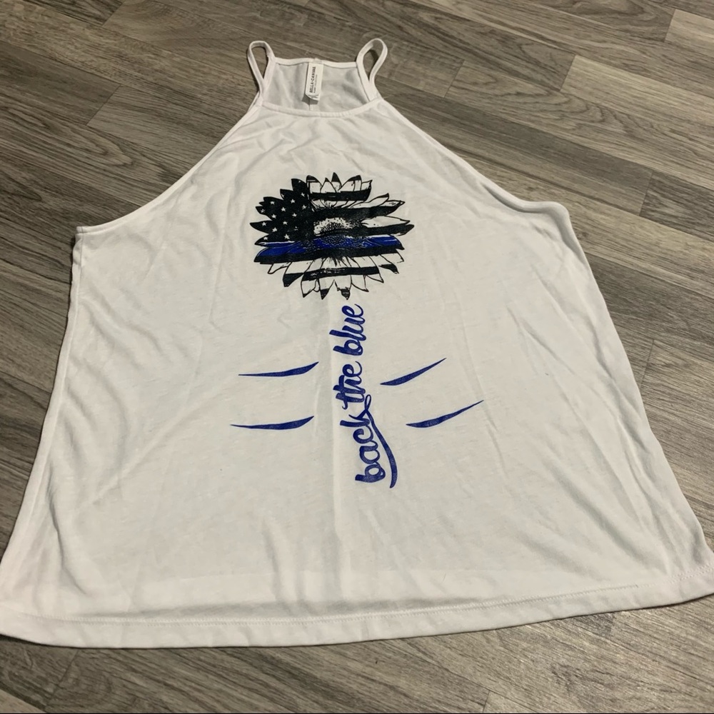 Bella + Canvas “Back the Blue” Tank top; medium